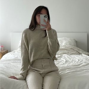 Ardene cream mock neck sweater